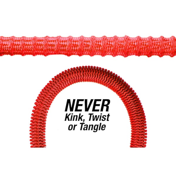Emsco Group 100 ft L Lightweight Hose W/ Spray Nozzle, Polyethylene Tube, Red 1545-100-1 - main